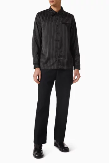 Pinstriped Shirt in Satin