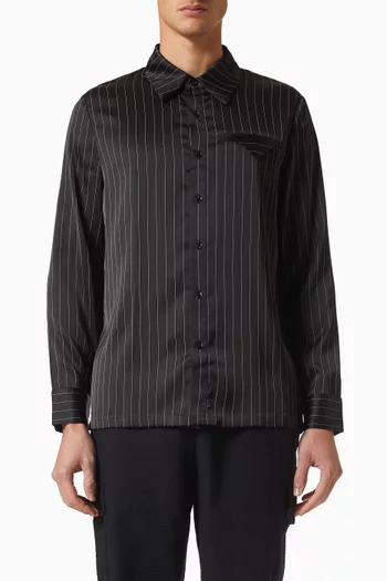 Pinstriped Shirt in Satin