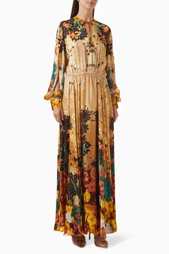 Jasmine Maxi Dress in Georgette Satin