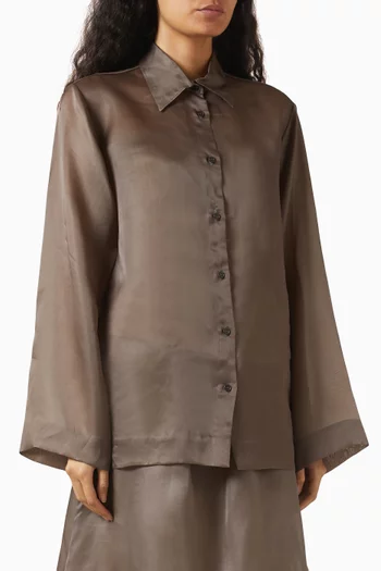 Laney Classic Shirt in Silk Organza