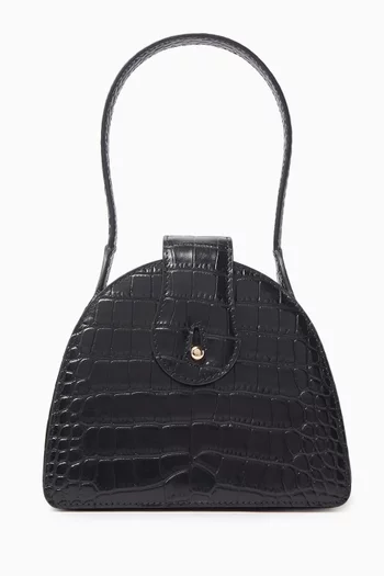 Paloma Top-handle Bag in Croc-embossed Leather