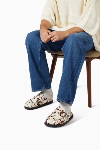 Winston Cow Mules in Pony Hair