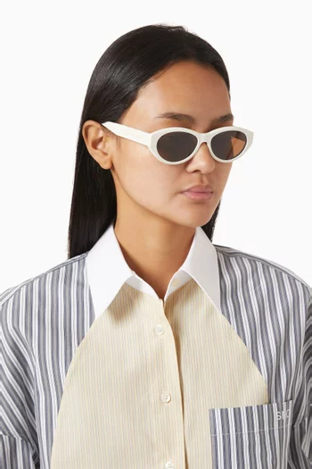 Medallion Oval Sunglasses in Acetate