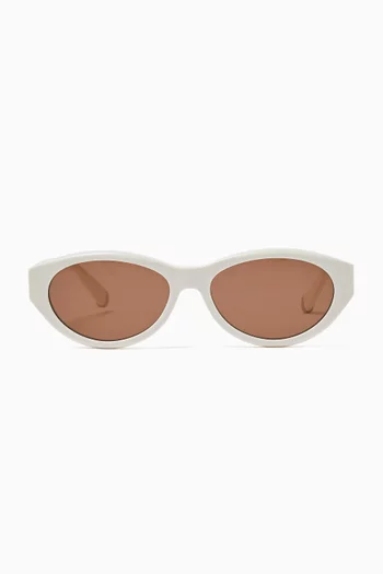 Medallion Oval Sunglasses in Acetate