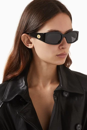 Journey CL40347U Rectangular Sunglasses in Acetate