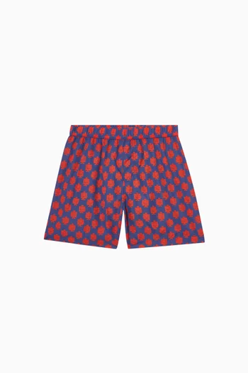 Printed Swim Shorts in Nylon