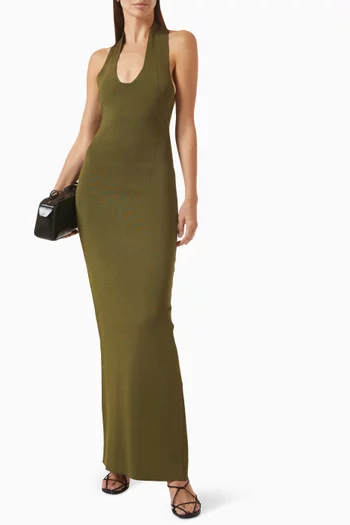Mahi Halterneck Dress in Viscose Blend