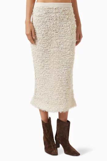 Adela Knit Skirt in Cotton Cord Boucle