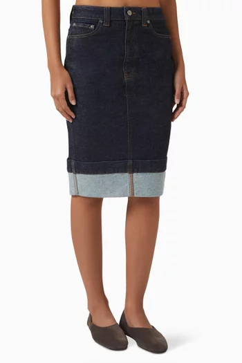 Kendra Pencil Skirt in Denim
