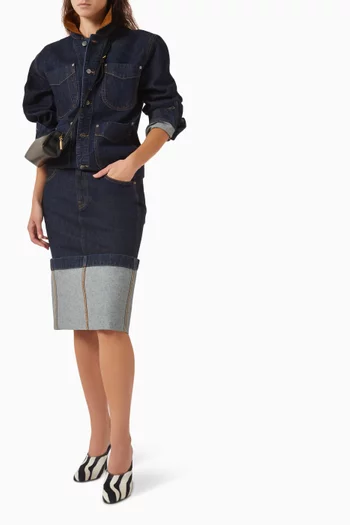 Kilian Midi Skirt in Denim