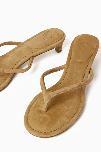 York 45 Thong Sandals in Suede