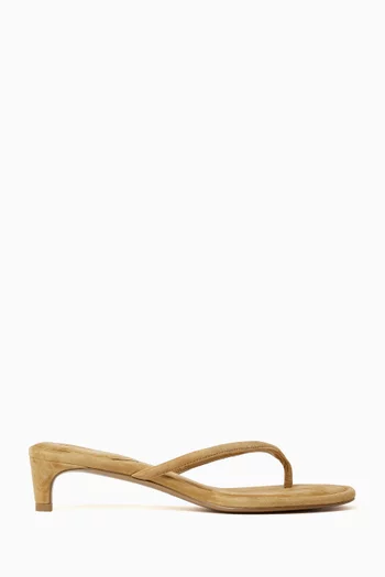 York 45 Thong Sandals in Suede
