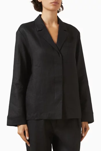 Pyjama-style Shirt in Linen