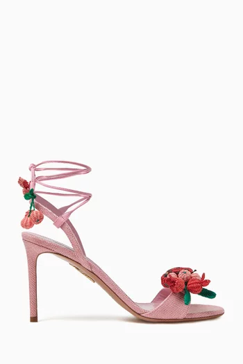 Botanica 85 Floral Sandals in Raffia & Nappa