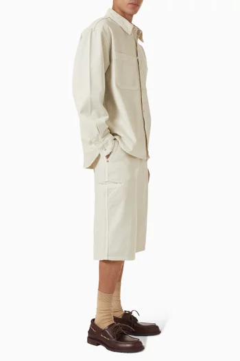 Garment-dyed Bermuda Shorts in Denim
