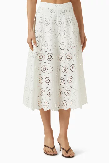 Solstice Broderie Anglaise Skirt in Cotton