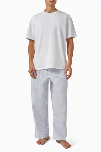 Cotton Poplin Logo Band Sleep Pants