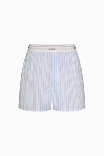 Cotton Poplin Logo Band Boxers