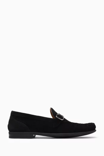 Drift Buckled Loafters in Suede