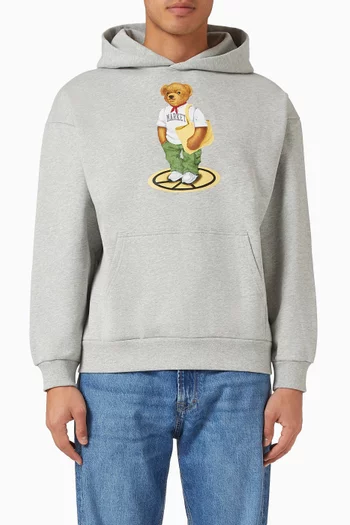 Stand For Peace Bear Hoodie in Cotton-fleece