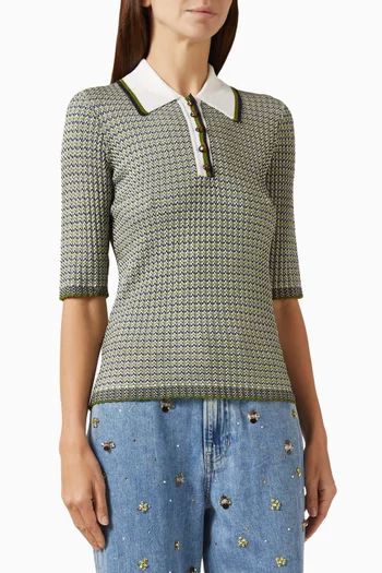 Soza Polo Top in Knit