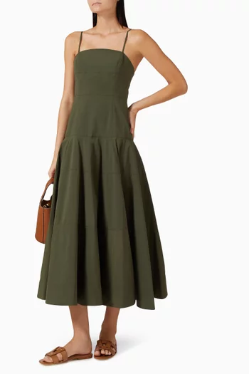 Ilona Midi Dress in Faille