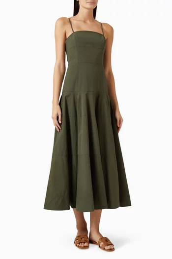 Ilona Midi Dress in Faille