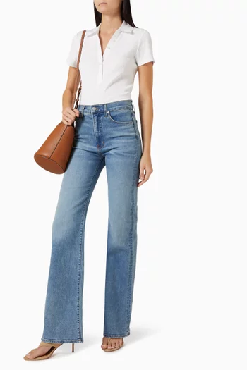 Crosbie High-waist Wide-leg Jeans in Denim