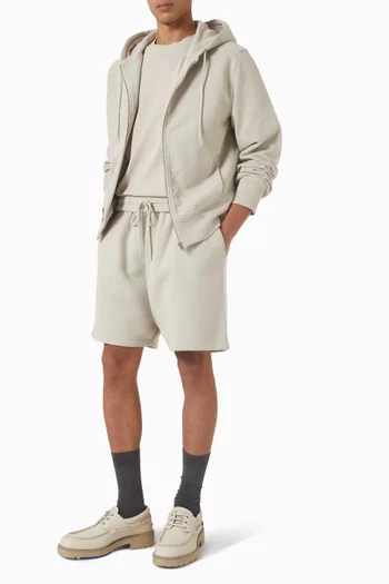 Slim Zip Up Hoodie in Cotton