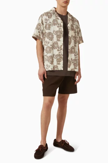 Lesley Floral Jacquard Shirt in Cotton
