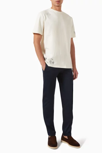 Embroidered T-shirt in Cotton