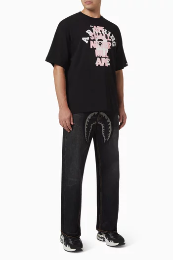 Ape Shall Never Kill Ape College T-shirt in Cotton