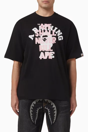 Ape Shall Never Kill Ape College T-shirt in Cotton