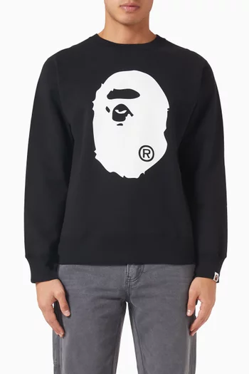 Ape Head Crewneck Sweatshirt in Cotton