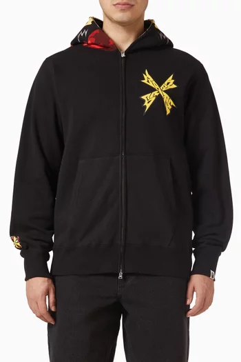 Bapeman-X Full Zip Hoodie in Cotton
