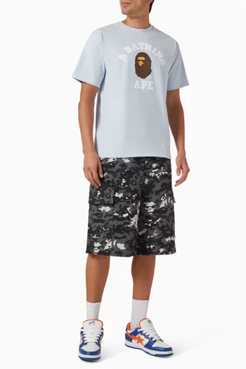 Multi Pixel Camo BAPE STA Logo Cargo Sweat Shorts in Cotton