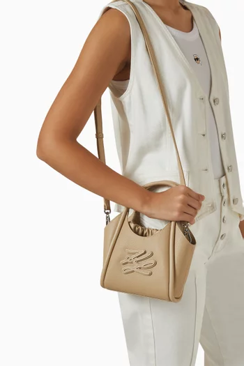 K/Autograph Patch Mini Tote Bag in Leather