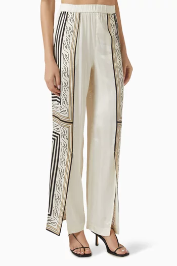 Scarf Print PJ Pants in Viscose