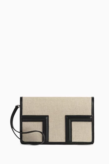 T-Flap Envelope Clutch in Canvas