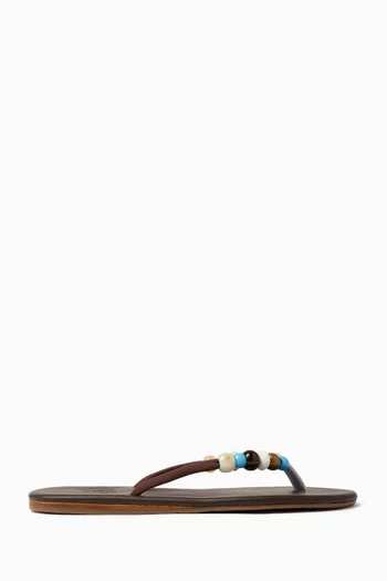 Saionara Beaded Flip Flops in Lycra