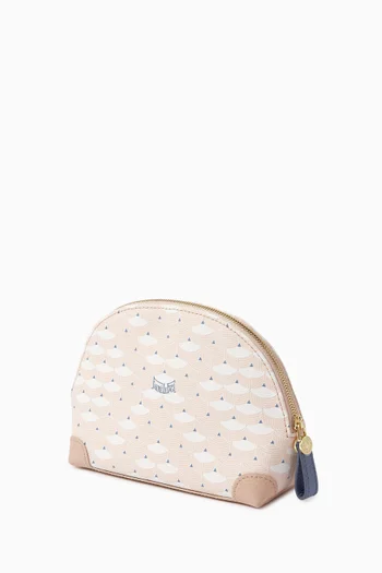 Faurever Cosmetic Pouch 16 in Bistrot Canvas