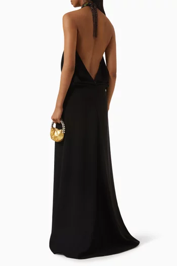 Pillar Gown in Crepe Marrocain