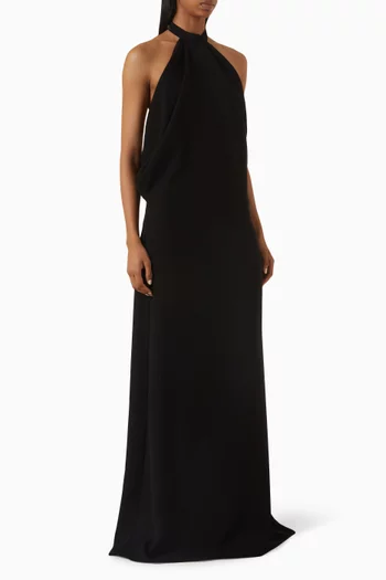 Pillar Gown in Crepe Marrocain