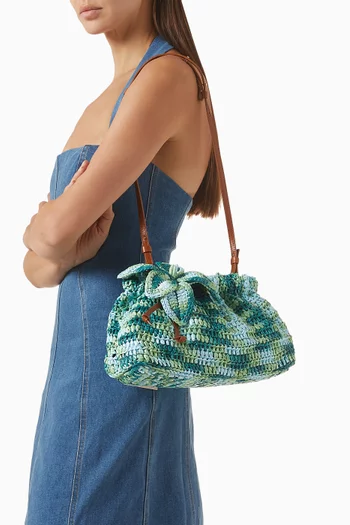 Small Calypso Clutch in Raffia