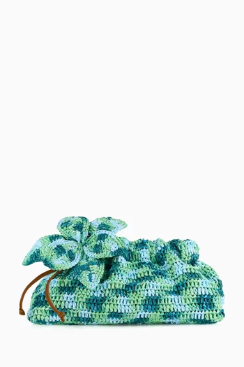Small Calypso Clutch in Raffia