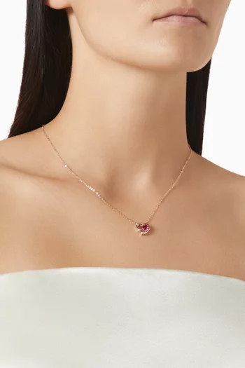 Heart Diamond Necklace in 18kt Rose Gold
