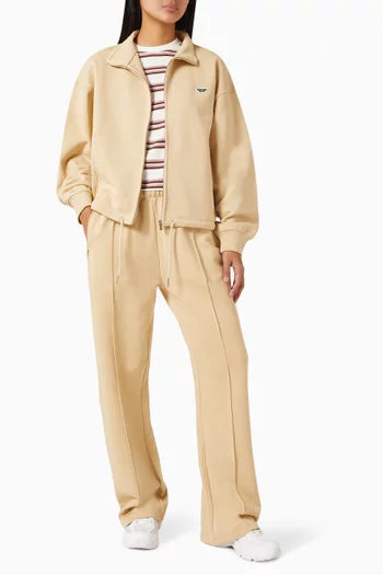 Pintuck Straight-leg Sweatpants in Organic Cotton