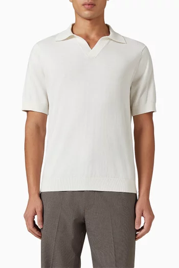 Polo T-shirt in Cashmere-blend