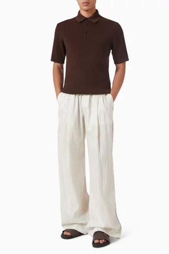 Polo Shirt in Micro-rib Cotton