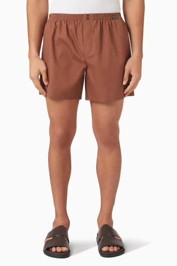 Boxer-style Shorts in Cotton-poplin